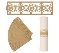 URROMA Serviette Anneaux, 50pcs Noël Kraft Flocon de Neige Serviette Boucle en Papier Creux Serviette Anneaux décoration pour Saint Valentin Thanksgiving dîner d'anniversaire