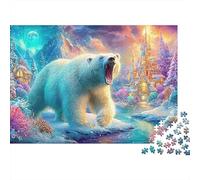 Urs Rugissant par Le château Lumineux Puzzle De 1000 Pièces Polar Bear Pattern Élément Essentiel pour Les Soirées De Jeux en Famille, Adultes Et Enfants 70x50cm/1000pcs