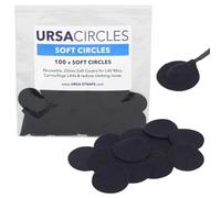 URSA - Cercles souples, protections réutilisables de micros cravate, pour protéger du vent et les camoufler, 25 mm (lot de 100, noir)