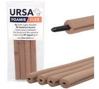 URSA Foamie Flex RF Savers - Économiseurs RF en mousse flexible pour antennes fouet et antennes - Améliore le signal, réduit le bruit des vêtements et protège contre la transpiration - Lot de 4