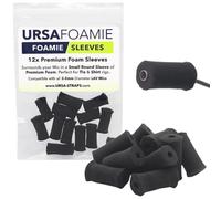 URSA Foamie Lot de 12 manchons en mousse pour microphones Lavalier Discreet pour réduire le bruit des vêtements, protéger contre la transpiration et le vent léger (Noir)