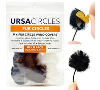 URSA Fur Circles Mini Pare-Brise pour Microphones Lavalier/Revers Réduire Le Bruit du Vent et Le froissement des vêtements Compatible avec Sennheiser, Rode, Sanken, Tascam et Plus (9 Cercles + 30