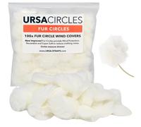 URSA Fur Circles Mini pare-brise pour microphones Lavalier/Revers Réduire le bruit du vent et le froissement des vêtements Compatible avec Sennheiser, RODE, Sanken, Tascam et plus (100 cercles blancs,