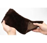 URSA FurTangle - Rectangle en fourrure super douce (13 mm) - Réduction du bruit et protection contre le vent pour microphones, loisirs créatifs (marron) - 30 x 15 cm