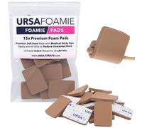 URSA Lot de 12 coussinets en mousse pour microphones Lavalier - Coussinets de micro doux pour réduire le bruit des vêtements et protéger contre les frottements - avec adhésif hypoallergénique (caramel
