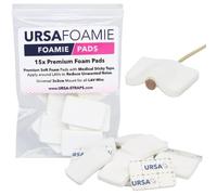 URSA Lot de 12 coussinets en mousse pour microphones Lavalier - Coussinets de micro doux pour réduire le bruit des vêtements et protéger contre les frottements - avec adhésif hypoallergénique (blanc)
