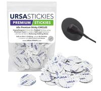 URSA - Lot de 60 cercles adhésifs de qualité supérieure pour microphones | Cercles adhésifs en mousse hypoallergénique pour montage de micro Lavalier, profil bas