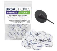 URSA - Lot de 60 cercles adhésifs de qualité supérieure pour microphones Lavalier, 24 mm, autocollants rembourrés fins pour un montage discret du micro, adhésif hypoallergénique, réduit le bruit des