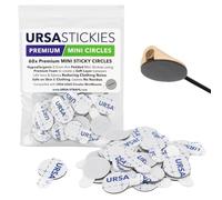 URSA Lot de 60 mini cercles adhésifs en mousse hypoallergénique de 15 mm pour montage de micro Lavalier, autocollants discrets pour URSA MiniMount et la plupart des micros Lavalier