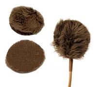 URSA Plush Circles - Couvertures VBL en fourrure courte de 5 mm de long. Réutilisable et super doux. 25 mm de diamètre (9x cercles + 30x collants, marron)