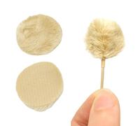 URSA Plush Circles - Couvertures VBL en fourrure courte de 5 mm de long. Réutilisable et super doux. 25 mm de diamètre (9x cercles + 30x collants, beige)