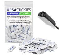 URSA Premium MiniMount Stickies Lot de 60 coussinets adhésifs en mousse | Cercles adhésifs en mousse hypoallergénique pour montage de micro Lavalier, profil bas