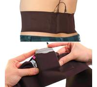 URSA Sangle de Taille - Sangle de Micro Transmetteur Ultra Mince, Respirante et Extensible. Compatible avec la plupart des Émetteurs/Récepteurs (Marron, Grande Taille - Grand Étui)