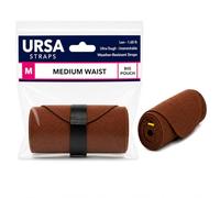URSA Sangle de taille ultra fine, respirante et extensible, compatible avec la plupart des émetteurs/récepteurs (marron, taille moyenne, grande pochette)