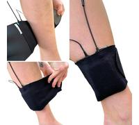 URSA Sangles de cheville : sangles d'émetteur discrètes, douces, extensibles et respirantes pour le son, le théâtre, les séances de mariage et plus encore (noir, cheville)