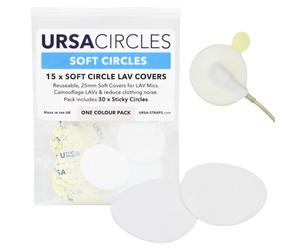 URSA Soft Circles : étuis souples réutilisables qui fournissent un pare-vent et un camouflage pour les microphones lavalier - blanc