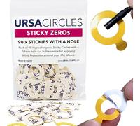 URSA Sticky Zeros Lot de 90 autocollants Lavalier ultra fins de 24 mm avec trou de 14 mm Compatible avec la plupart des microphones Lavalier et supports