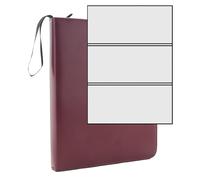 Ursae Minoris Album à fermeture éclair à 3 anneaux en D pour jusqu'à 180 billets américains et mondiaux jusqu'à 20,3 x 8,6 cm - Bordeaux