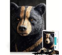 Ursaring Pokemon Art Animal Puzzle 1000 Pièces Jeu de réflexion Découpe de Haute précision Défi Amusant pour Passer Le Temps d'attente (38x26cm)