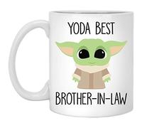 Urseow Mug « Best Brother In Law » - Cadeau d'anniversaire amusant pour beau-frère - 325 ml - Blanc