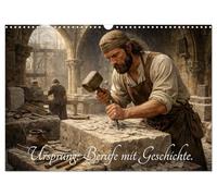Ursprung: Berufe mit Geschichte. (Wandkalender 2027 DIN A3 quer), CALVENDO Monatskalender: Handwerk gestern und Heute