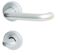 Ursula alpertec-r pour wC en aluminium anodisé badtüren metro bB poignée de porte en acier inoxydable, argent, 78 mm, 40400440