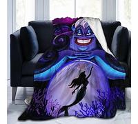Ursula La sorcière des mers Couverture polaire douce et confortable en peluche légère et chaude en flanelle pour garçons et filles adultes Canapé Lit 127 x 101,6 cm