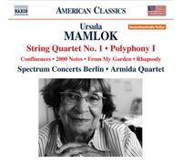 Ursula Mamlok: String Quartet No. 1; Polyphony I [CD] NEUF