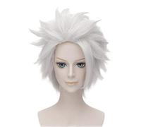 Ursula Wig Rick Morty Rick Sanchez Cosplay Wigs Short Layered Silver Heat Resistant Synthetic Hair Costume Party Wigs + Wig Cap
