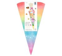 Ursus 1005 00 03 - Kit de bricolage pour cornets d'école Easy Line « Sirène », hexagonal, hauteur env. 68 cm, diamètre env. 20 cm, avec notice de montage et feuilles de gabarits