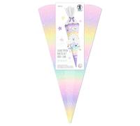 Ursus 1005 00 04 - Kit de bricolage pour cornets d'école Easy Line « Arc-en-ciel », hexagonal, hauteur env. 68 cm, diamètre env. 20 cm, avec notice de montage et feuilles de gabarits