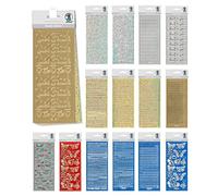 URSUS 10154113 - Set d'autocollants créatifs Everyday 3, Set de 15 Feuilles d'autocollants de différentes Couleurs, Autocollants, faciles à décoller, adaptés à la réalisation de Cartes