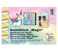 Ursus 12690010 Magic Bloc de 16 Feuilles Assorties avec différents Motifs 300 g/m² Multicolore 24 x 34 cm