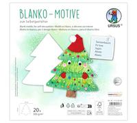 URSUS 1712 00 05F-Motifs Vierges Sapin, 20 pièces en Carton Photo 300 g/m², 24 x 21 cm, Papier de Bricolage DIY à colorier, Coller, découper & créer soi-même, Paper, Multicolor, Taille Unique