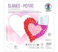 URSUS 1712 00 07F-Motifs Vierges cœur, 20 pièces en Carton Photo 300 g/m², 23 x 22,5 cm, Papier de Bricolage DIY à colorier, Coller, découper & créer soi-même, Paper, Multicolor, Taille Unique