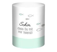 Ursus 184000163 - Mini lampe de table Ambiente, Schön, dass Du mit mir feierst Design, mentht, env. 10 x 27 cm, diamètre env. 8 cm, 115 g/m², 5 feuilles, imprimées d'un seul côté, en papier transparent