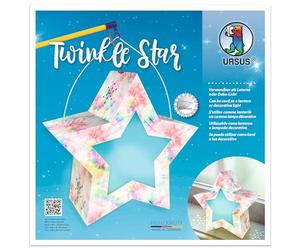 URSUS 18770008 - Twinkle Star Arc-en-Ciel Batik, kit Complet pour bricoler Une étoile Qui Peut Servir de Lanterne ou de lumière décorative, Instructions incluses, idéal pour Les cortèges de fête