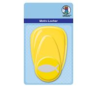 Ursus 19490086 - Perforatrice à Motif avec Levier Grand Poisson, Jaune, Motif découpé d'environ 38,1 mm, en Plastique avec Perforation en métal, Convient pour Les grammages de 160 220 g/m²
