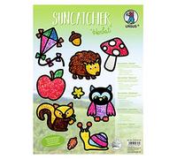 Ursus 21230099 Lot de 12 Attrape-Soleil, Automne, 300 g/m², différentes Tailles et Motifs, avec Instructions de Bricolage, idéal comme décoration de fenêtre colorée, Multicolores