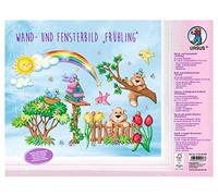 Ursus 21250099F Sticker Mural et fenêtre Printemps, 5 Feuilles de Perforation, Impression des Deux côtés env. 24,8 x 33 cm avec pastilles adhésives et Instructions de Bricolage Multicolore