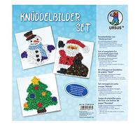Ursus 21290004 Lot de tableaux noués de Noël, env. 22,5 x 22,5 cm, 300 g/m², 6 images dans différents motifs, imprimés d'un seul côté, avec instructions de bricolage (français non garanti), pour garçons et filles