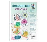 Ursus 21410099 modèles au Point de Croix pour Enfants, 24 différents Motifs, Coleurs Assorties