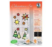 Ursus 21750099 Kit de décoration pour Arbres et étoiles en Carton Photo 300 g/m² Env. 24,8 x 33 cm, 9 Feuilles de Papier Transparent en 6 Couleurs, matière pour 6 Arbres et 6 étoiles Multicolore