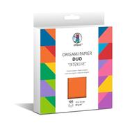 URSUS 22875599F-Origami Duo Intensive, 100 feuilles 80 g/m², taille 15 x 15 cm, plier recto-verso en différentes couleurs, instructions de pliage incluses, Papier, Normal