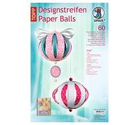Ursus 23570099 Inga Lot de 60 Boules en Papier avec 60 Bandes et Accessoires pour 8 Boules décoratives, Coloré