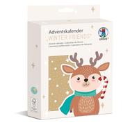 Ursus 2487 00 00F - Calendrier de l'Avent "Winter Friends", 24 sachets en papier kraft, autocollants & pinces à linge en bois inclus, kit DIY pour confectionner un calendrier de l'Avent