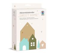 URSUS 2488 00 00F Sweet Home, 24 sachets en Papier Kraft, Autocollants et Pinces à Linge en Bois Inclus, kit DIY pour réaliser Un Calendrier de l'Avent, Paper, Multicolor, Taille Unique