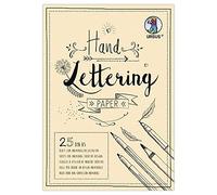 Ursus 24929210 - Papier de Lettrage à la Main - Crème - Format A5-210 g/m² - 25 Feuilles de Carton d'argile - Base idéale pour Personnaliser Les Lettres
