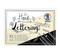Ursus 24946499 Lot de 75 feuilles de papier de lettrage à la main, mélange de couleurs au format A6, 200 + 210 g/m², 75 feuilles de carton en blanc, crème et noir, base idéale pour personnaliser des lettres, multicolores