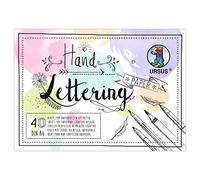 Ursus 24956499 - Handlettering Papier Pastell Mix in DIN A6, 130 + 300 g/QM, 20 Feuilles de Papier à Dessin en Argile et 20 Feuilles de Carton Photo en 5 Couleurs chacune